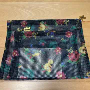 FEILER 메쉬 꽃무늬 파우치 2개