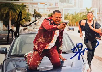 배드 보이즈 마틴 렌 & 윌 스미스 친필 사인 사진