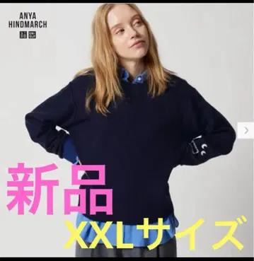 [ 레어 ] 안야 힌드마치 유니클로 프리미엄 라무 크루넥 스웨터 XXL