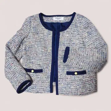 노카라 트위드 자켓 멀티 컬러