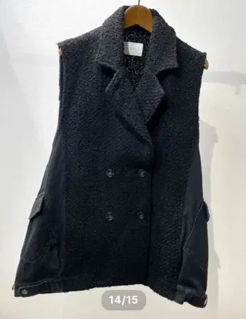 로빙 x 데님 콤비 슬리브리스 자켓