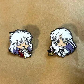 [새상품] 이누야샤 핀 배지 치비 이누야샤 셋쇼마루 2종 세트