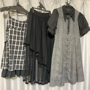 원피스 스커트 3종 세트 지뢰계 프렌치 걸리시 스타일