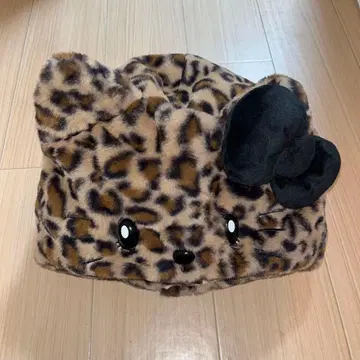 레오파드 무늬 키티 모자 USJ