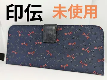인덴야 장지갑 인덴야 장지갑(긴 지갑) 가죽제품 묶음 파랑 잠자리