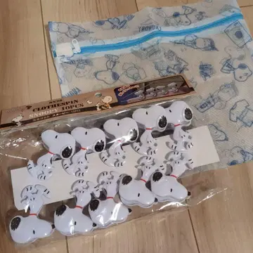 [미사용 새상품] PEANUTS 스누피 클립 10개 세탁망 1개