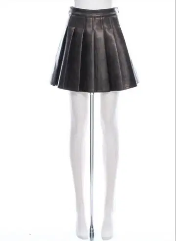 clear 가죽 플리츠 미니 스커트 [ 미사용 새상품 ]