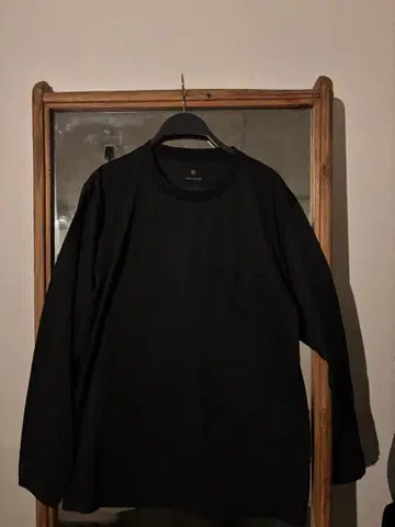 snow peak 블랙 긴팔 티셔츠 L