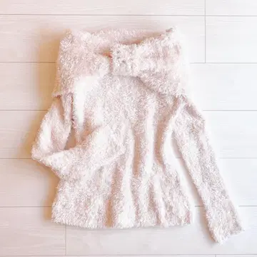 LIZLISA 리본 오프숄더 옅은 핑크 히메 스타일