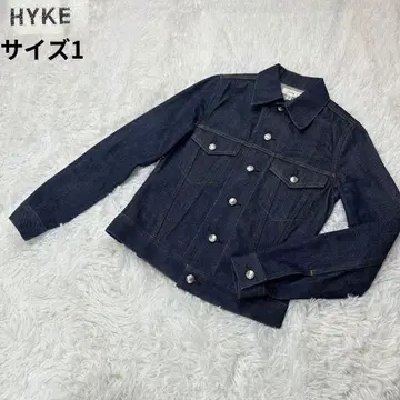 HYKE/하이크 데님 자켓 코튼 100% 인디고 사이즈 1