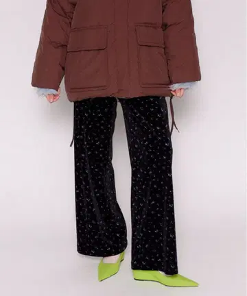 MAISON SPECIAL Flower Velor Easy Pants