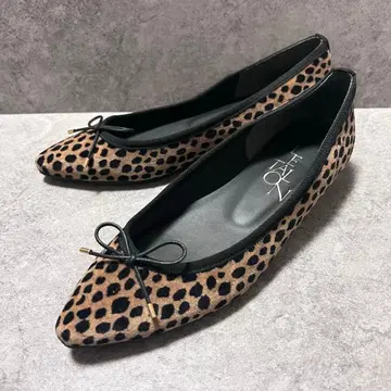 새상품급 탈론 레오파드 무늬 플랫슈즈 22.5