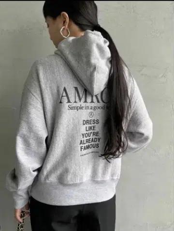 AMRCN 그레이 후드티 Americana 아메리카나 맨투맨