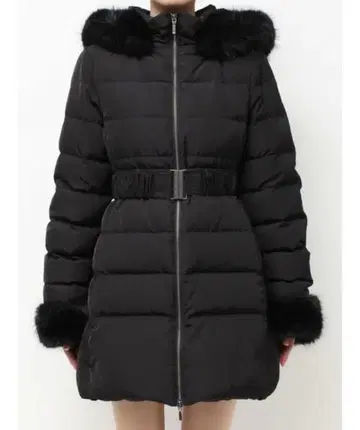 RESEXXY 후드 부착 다운 자켓 블랙 M