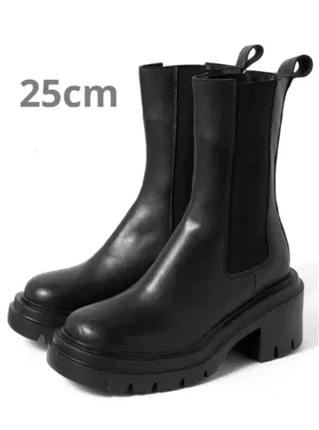 GRL 사이드 고어 탱크 솔 레더 미들 부츠