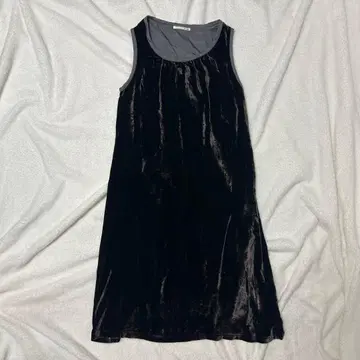 n100 에누원헌드레드 벨로아 실크 원피스 롱 짙은 갈색