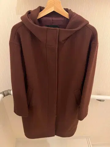 URBAN RESEARCH 후드 부착 롱 코트 브라운