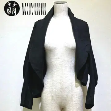 새상품급 모유루 블랙 자켓 숏 기장 얇은 소재 변형 사이즈 M~L