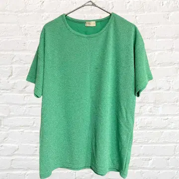 L.S.CLUB 크레이프 원단 티셔츠 드롭 숄더 라운드넥