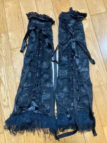 h.NAOTO 레그 커버 레그 워머 블랙 고스펑크