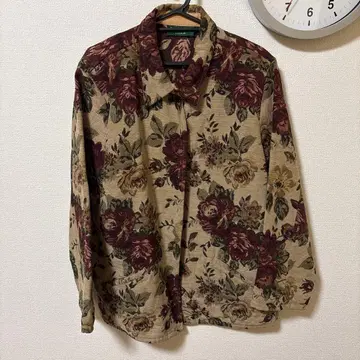 [ 새상품급 ] 구제 의류 꽃무늬 자켓 L 사이즈 lemon grass