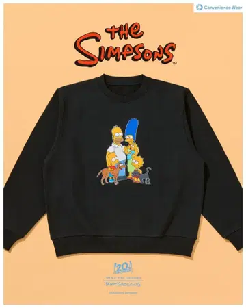 훼미리마트 한정판 콜라보 심슨 맨투맨 트레이닝복