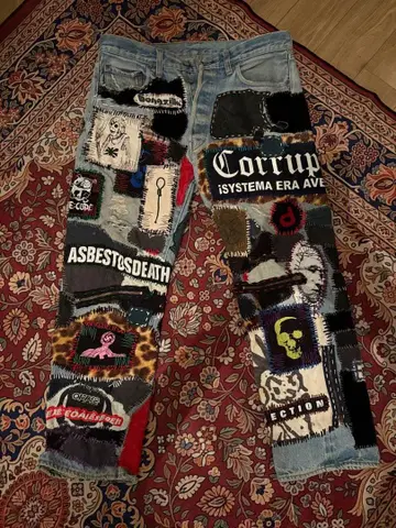 패치워크 디자인 클래스 팬츠