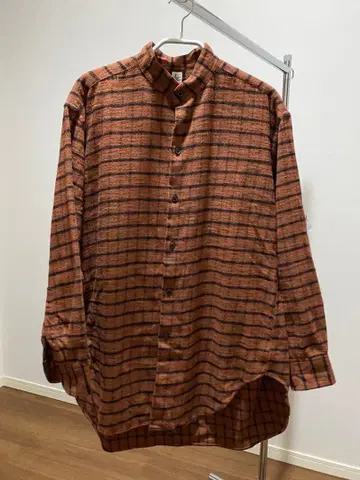 캡틴 선샤인 플란넬 스탠드 칼라 셔츠