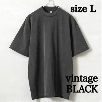 새상품 로스앤젤레스 어패럴 6.5온스 T셔츠 빈티지 블랙 L