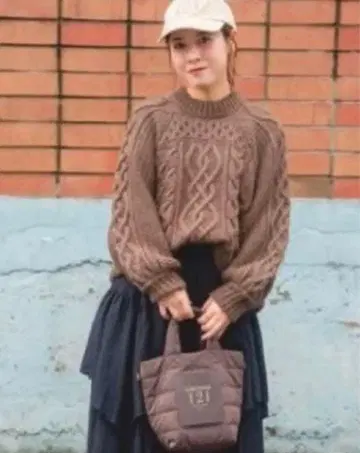 새상품 시마무라 yumi x 121 케이블 짜임 니트