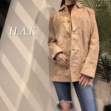 일본제 H.A.K 더블 버튼 코튼 자켓
