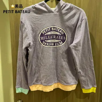 새상품급 PETIT BATEAU 후드 부착 후드티 사이즈 2