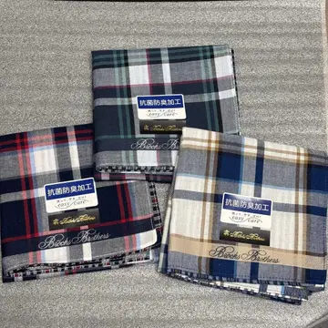 BROOKS BROTHERS 브룩스브라더스 남성용 손수건 3개
