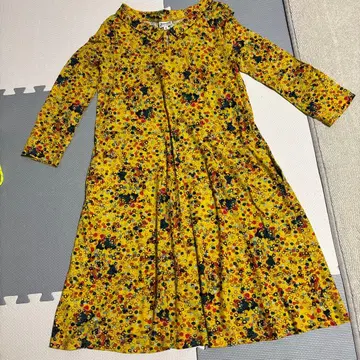 호코모모라 원피스 옐로우 컬러 도트