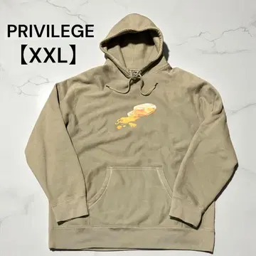 PRIVILEGE [XXL] 후드티 속기모 카키 심플한 디자인