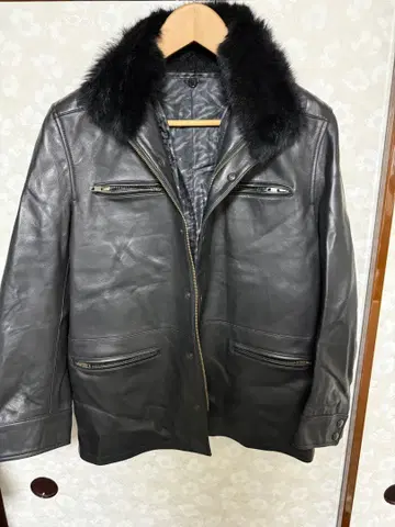 KATUSHIGE MURAOKA 퍼 블랙 가죽 자켓