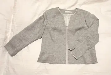 빅 사이즈 15호 그레이 노카라 자켓