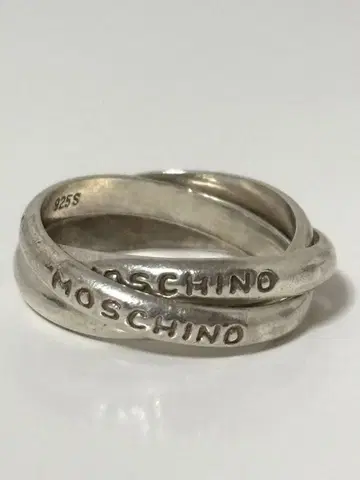 MOSCHINO 모스키노 빈티지 실버 3연 링 반지