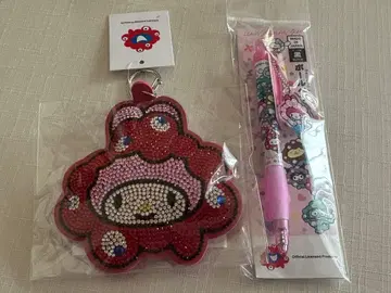 EXPO2025 마이멜로디 볼펜 반짝이는 가죽 키링