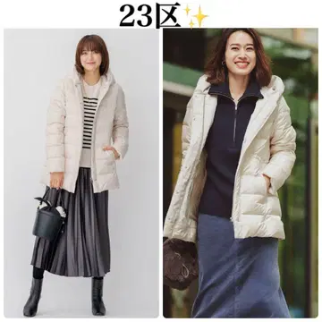 23구 2023 [세탁 가능] 실레 타프타 숏 다운 코트 베이지 M