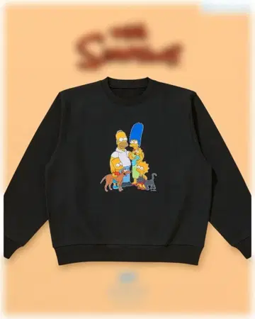 THE SIMPSONS 블랙 스웨트 셔츠 M