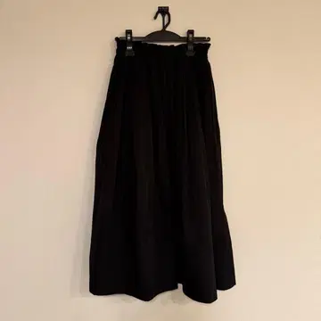 machatt 블랙 플리츠 롱 스커트