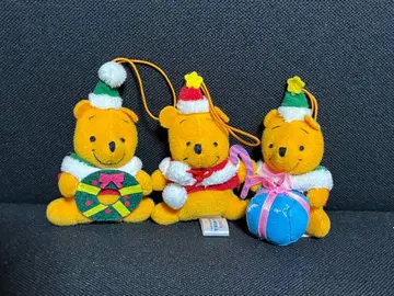 가격 인하 예정 없음 푸우 크리스마스 봉제 인형 3체 세트