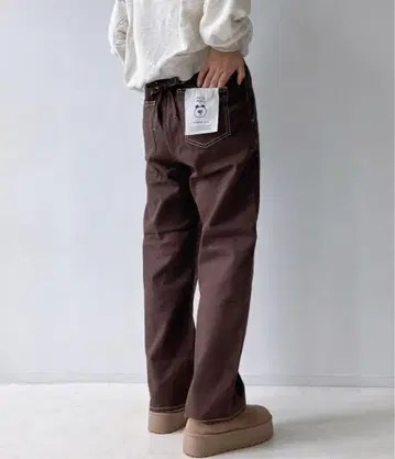 AS KNOW AS plus 하이웨스트 데님 팬츠