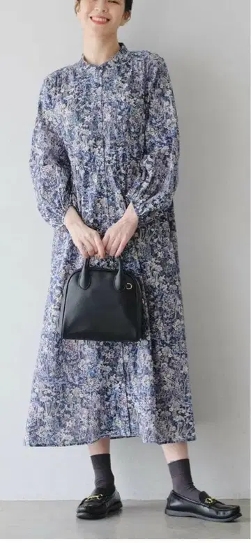 애프터눈 티 리버티 꽃무늬 롱 원피스