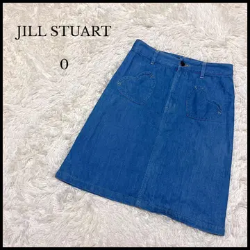 [ JILLSTUART ] 질스튜어트 데님 타이트 미니 스커트 0 하트