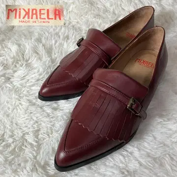 새상품급 미카엘라 가죽 프린지 로퍼 스틸레토 25cm