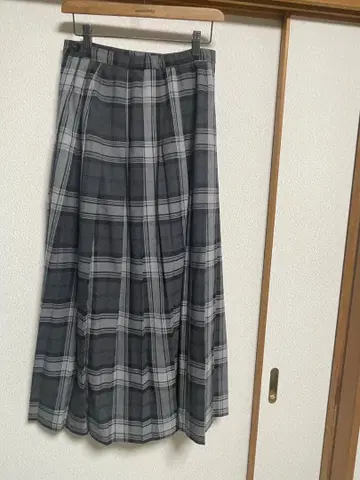 렙심 체크 스커트