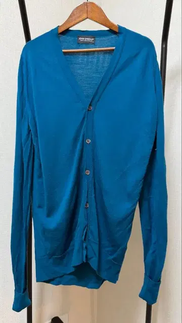 JOHN SMEDLEY 파랑 V넥 가디건 S