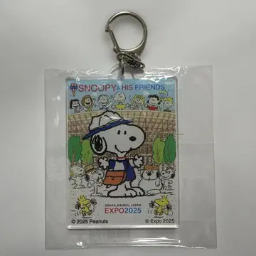 오사카 간사이 만박 스누피 대지붕 반지 키홀더